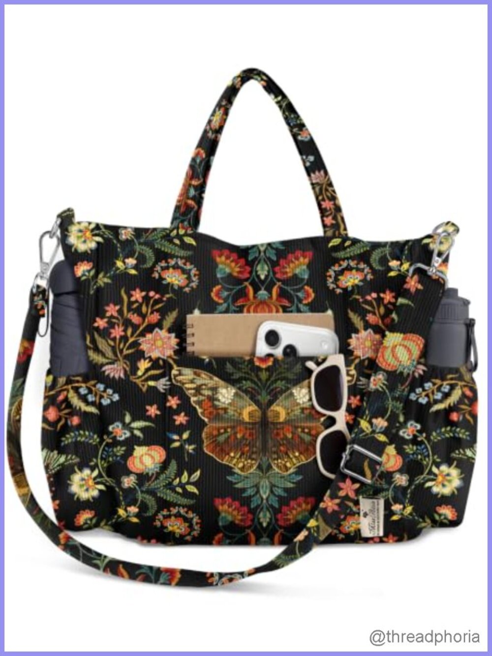Corduroy Crossbody Tote Bag Large Laptop Shoulder Bag 3-Way Carry - Picture 1 of 6